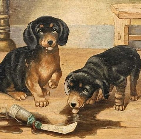 F. Fuchs (XIX-XX), Attributed to - Hunde