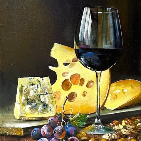 Alexander Nakonechny (1971) - Red wine and cheese