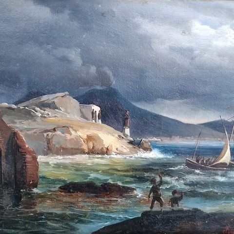 Raffaele Carel (1795-1864) - Marina di Napoli