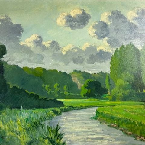 Pierre-Edmond PERADON (1893 - 1981) - L' Orne: vue lointaine sur  Saint -Ceneri