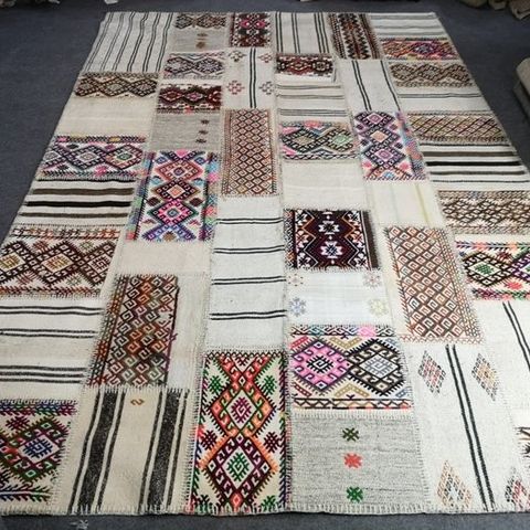 Patchwork - Kelim - 202 cm - 303 cm - Håndlaget Kilim Patchwork