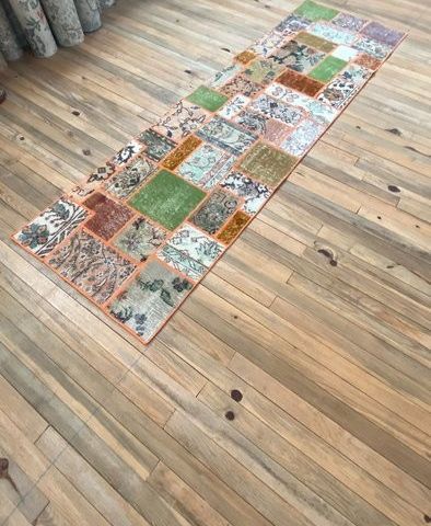 Dekorativt vintage teppe - Løper - 228 cm - 68 cm - Patchwork Runner Rug