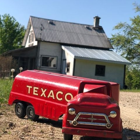 Buddy L  - Tinnleke - 1950's Americana - Buddy L Pressed Steel Texaco Tanker Tru