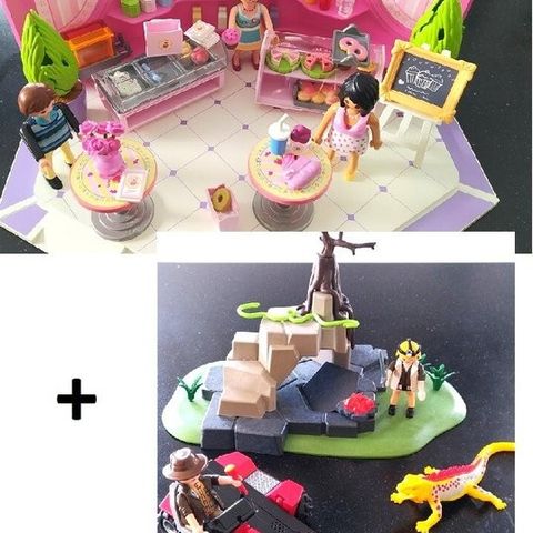 Playmobil - Playmobil 9080 Café Cupcake + 4847 Chasseurs de trésors  (parfait ét