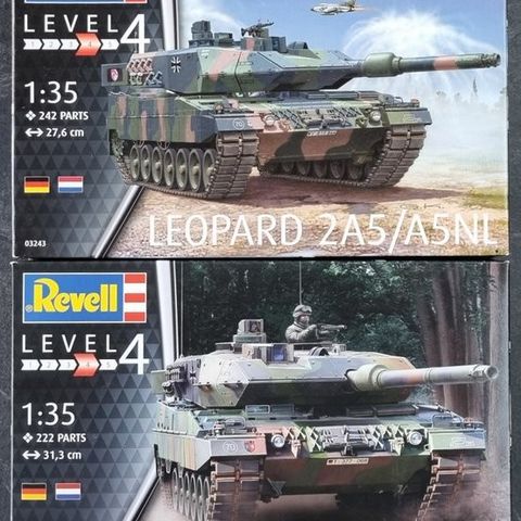 Revell 1:35 - Modellsett  (2) - Mordern (Dutch) Army Tanks - Leopard 2 A5 / A5NL