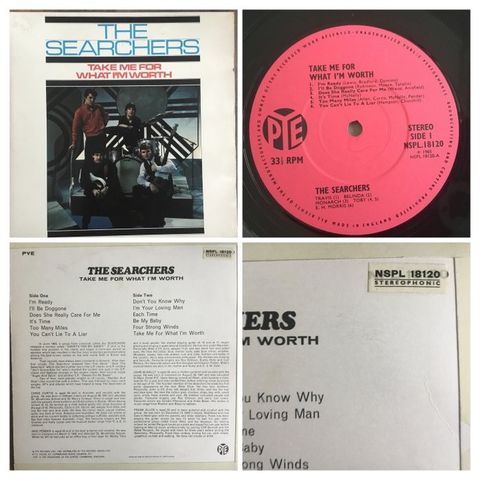 THE SEARCHERS - Take Me For What I’m Worth - LP-album (frittstående element) - 1