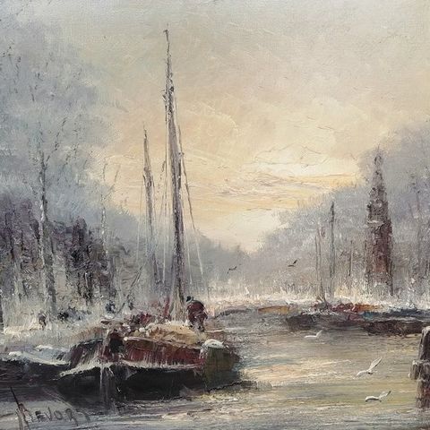 John Bevort (1917-1996) - Winter in Amsterdam