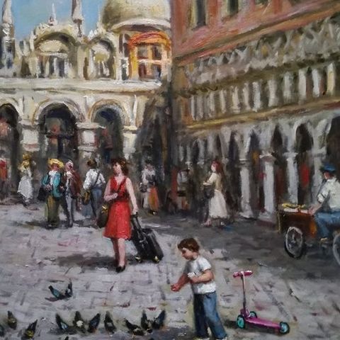 A. Costa (XX) - Piazza San Marco a Venezia