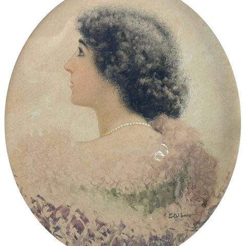 Edoardo Dalbono (1841-1915), Attributed to - Ritratto di donna