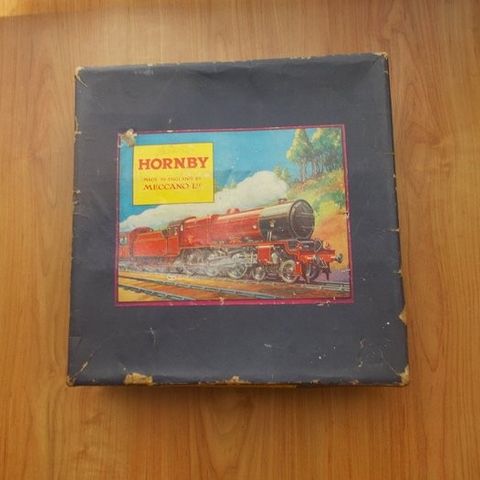 Hornby - Trekk-opp tinn-tog - O Gauge Tinnplate & Clockwork Train Set, Boxed - 1