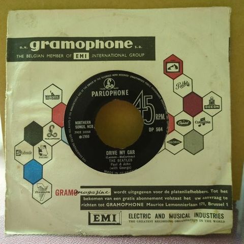 Beatles - Drive My Car/ Michelle - 7"single, 45 RPM - 45 RPM 7-tommers singel - 