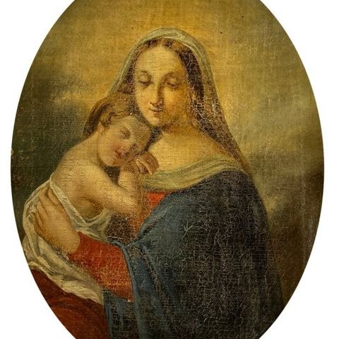 Scuola italiana (XIX) - Madonna con Bambino