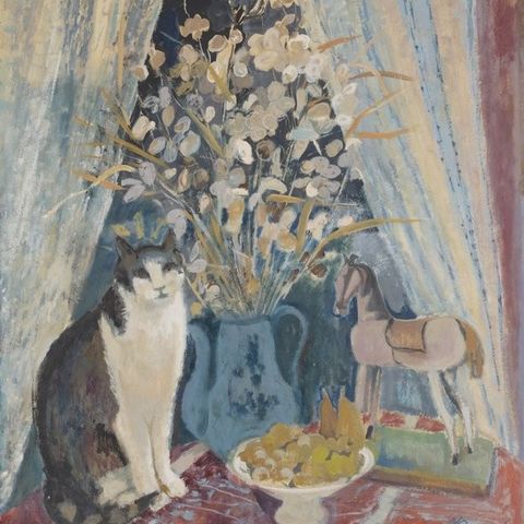 Hannie Bouman (1919) - Still life with cat