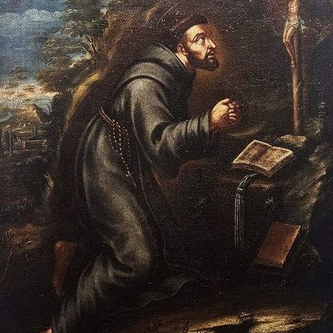 Scuola Italiana (XVII) - San Francesco d'Assisi inginocchiato