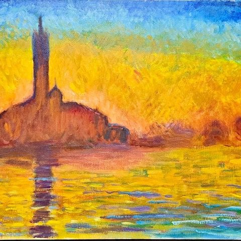 French Impressionist School (XX) - San Giorgio Maggiore -  à la manière de Monet