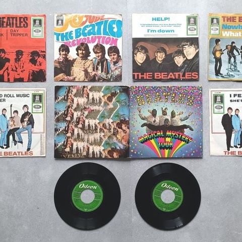 Beatles - 6 singles en 1 dubbel EP van de jaren 60 uit Duitsland - Flere titler 