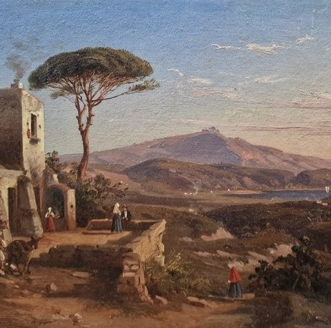 Guglielmo Giusti (1824-1915) - Veduta di Napoli