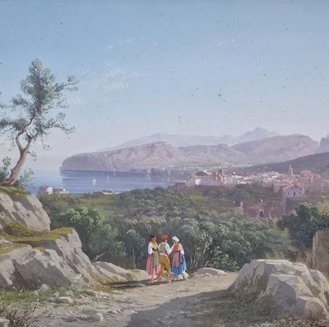 Guglielmo Giusti (1824-1916) - Veduta di Sorrento