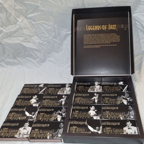 Zeldzame exclusieve doos met 20 dozen grote lucifers / Legends of jazz - Fyrstik