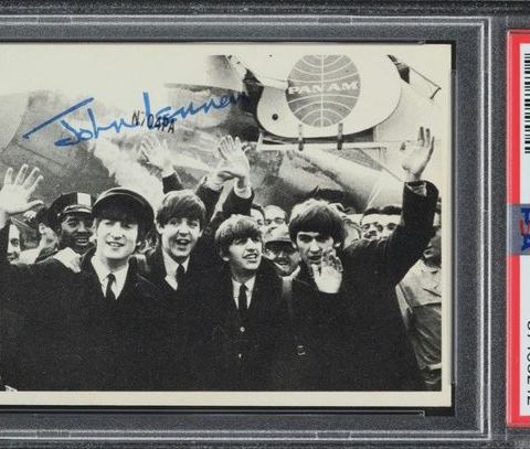 Beatles - Samlekort, B&W 2nd Series - John Lennon #65 - PSA 6 EXCELLENT - 1964