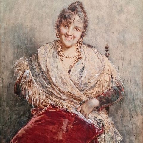 Salvatore Postiglione (1861-1906) - Ritratto di donna