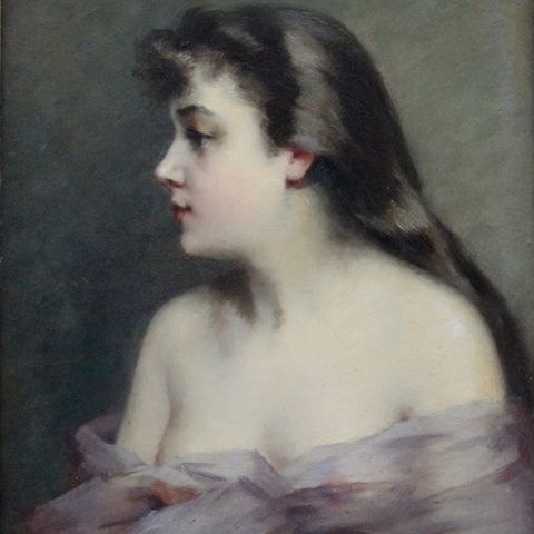 Fanny Laurent Fleury (1848-1920) - Portrait of a beauty