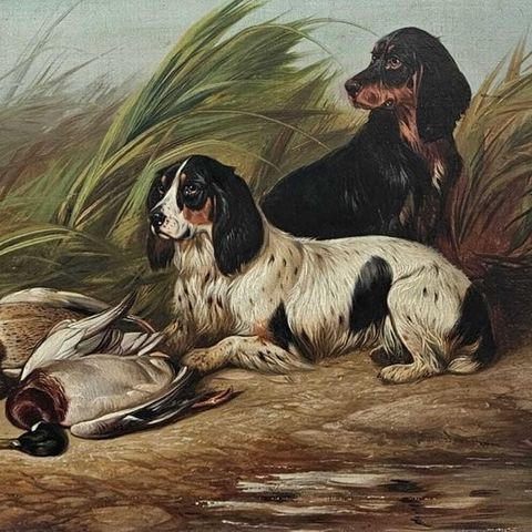 Colin Graeme (1858-1910), Attributed to - Jagdhunde mit Wildenten