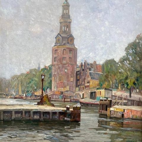 Paul Wallat (1879-1966) - Montelbaanstoren Amsterdam