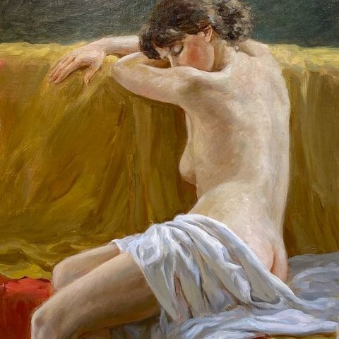 Vladislav Nagornov (1974-) - Nu en Atelier d'Artiste