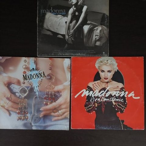 Madonna - Like A Prayer - You Can Dance - Like A Virgin - Flere titler - 3 x LP-