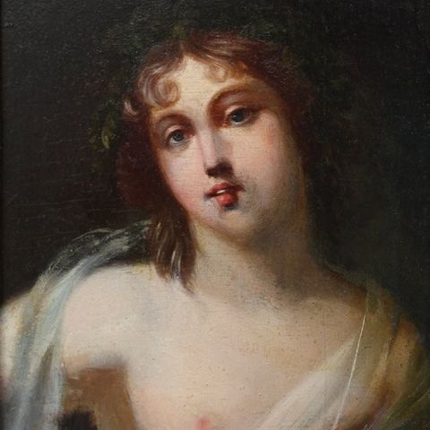 Jacques Antoine Vallin (1760-1835), Attributed to - Portrait of a bacchante