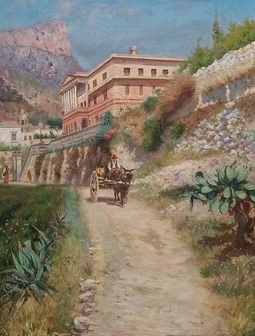 Michele Cortegiani (1857-1928) - Villa Belmonte all'acquasanta Palermo