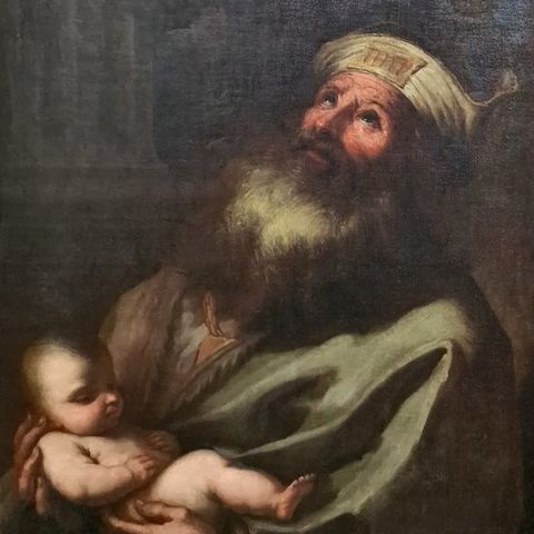 Giuseppe Nogari (1699-1763), Attr. - San Giuseppe con bambino