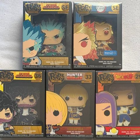 Funko  - Funko Pop - 5x Various Anime Pins [New in sealed box] Incl. 2x Special 