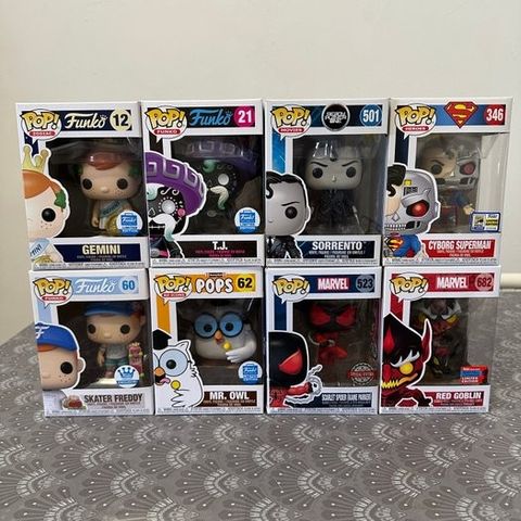 Funko  - Funko Pop Freddy Funko & Marvel Collection of 8