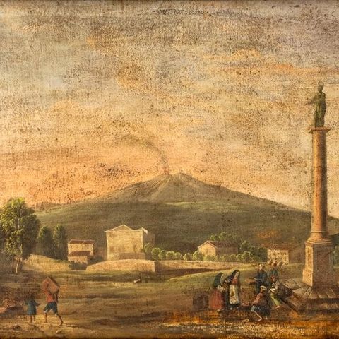 Scuola Siciliana (XVIII-XIX) - Veduta dell’Etna