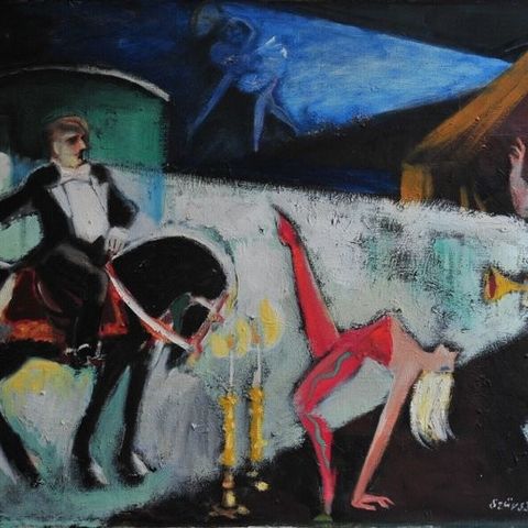 József Sz?r Szabó (1902-1993) - Circus scene painting