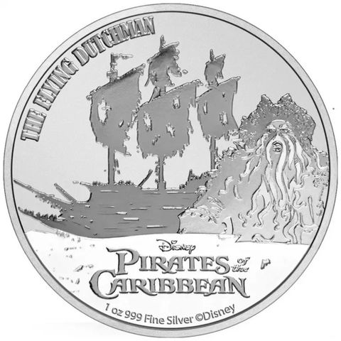 2021 Niue 1 oz Sølv Disney? Pirates of the Caribbean?- The Flying Dutchman BU