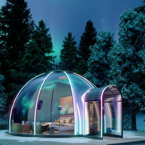 Eksklusive overnatting - Scandinavia s første isolerte glamping-dome/iglo.