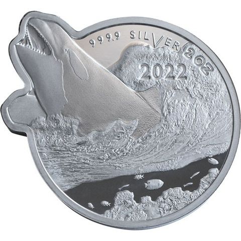 2021 Solomon Islands 2 oz Sølv  Ocean Predators   Killer Whale  Proof M/Etui & C