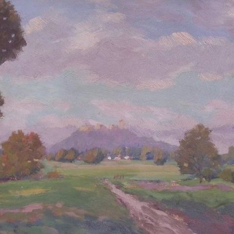 Vaclav Kozak (1889-?) - Vaclav Kozak: View of Kunetická Hora (Kunetitzer Berg)