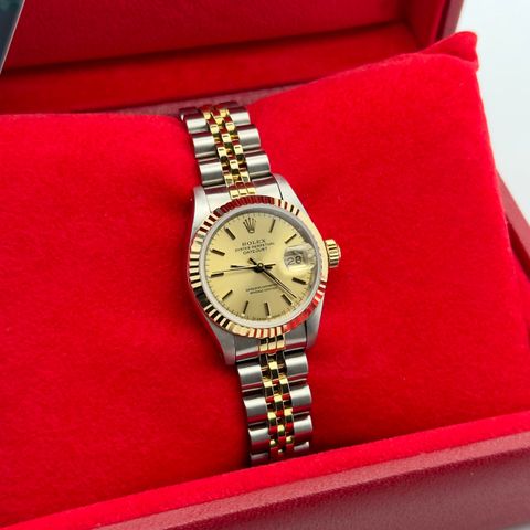 Rolex Lady Datejust 26 Two Tone Gull / Stål -Sapphire 69173 med Garanti