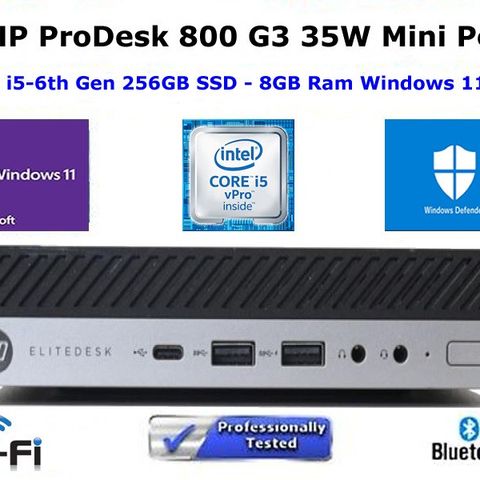 HP ProDesk 800 G3 Mini desktop I5-6500T   256SSD   8GB Ram -Wifi