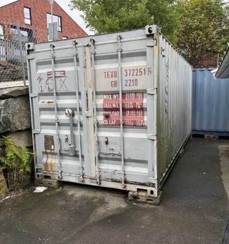 20 FOTS SHIPPINGCONTAINER BRUKT - INGEN MINSTEPRIS, avsluttes 29.09