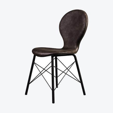 Arne Jacobsen. 'Syver' barstol i sort classic anilin skinn Arne Jacobsen. 'Syver' barstol i sort classic anilin skinn