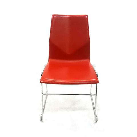 12 stk Vitra DSR besøksstol i rødt, Design: Charles & Ray 12 stk Vitra DSR besøksstol i rødt, Design: Charles & Ray