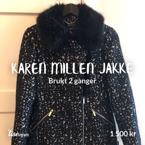 Karen Millen kåpe | FINN.no Karen Millen jakke • Tise