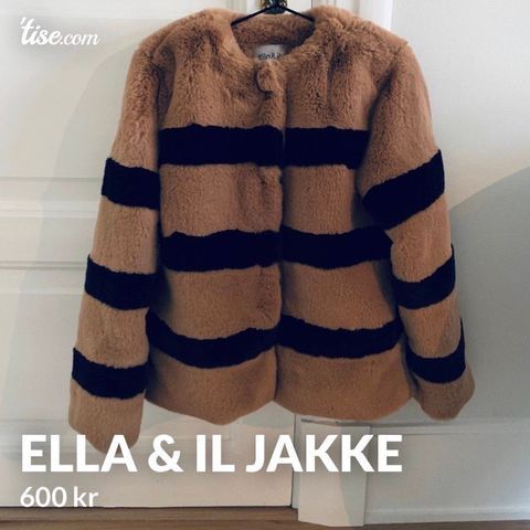 Elle & IL fuskepels jakke beige str.M brukt 2 ganger Elle & IL fuskepels jakke beige str.M brukt 2 ganger