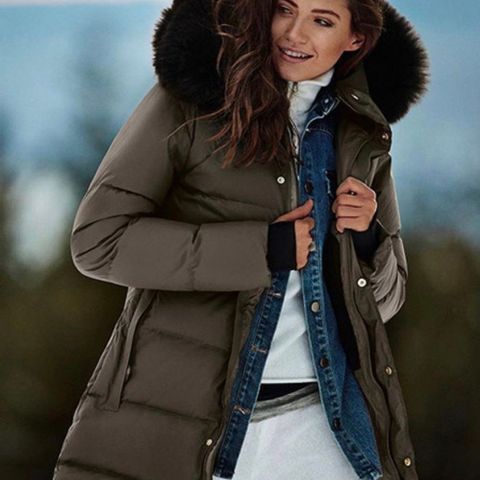 Fleischer Couture beige i str 40 (L) | FINN.no Polaris dunkåpe uten pels, brun oliven Fleischer Couture