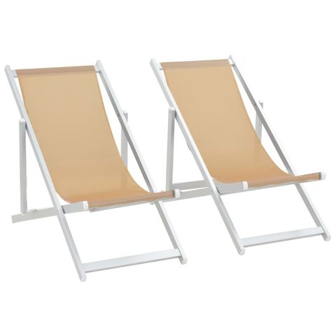 vidaXL Sammenleggbare strandstoler 2 stk aluminium og 2stk Sammenleggbar Bambus Stol (41498) | FINN.no